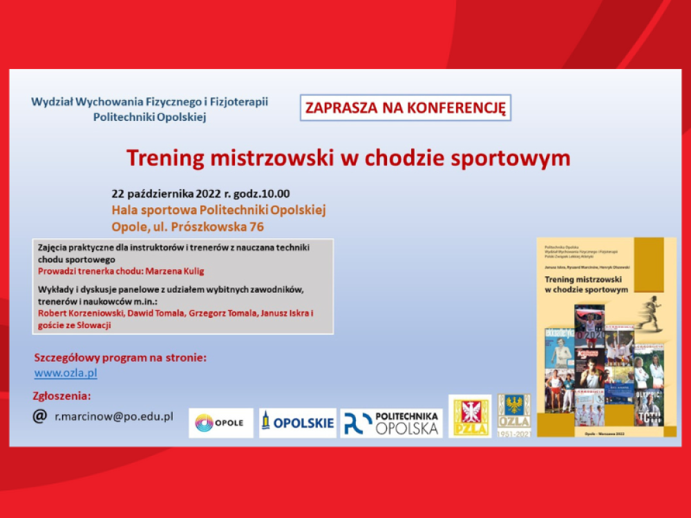 „Trening mistrzowski w chodzie sportowym”.