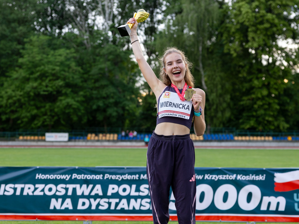 Ciechanów: rekord Polski juniorki Wiernickiej podczas mistrzostw Polski w biegu na 5000 metrów